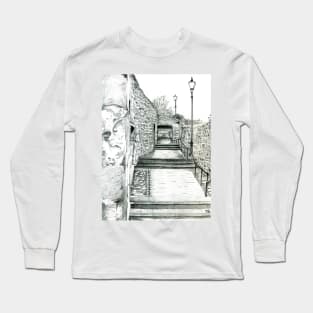 Saut Girnal Wynd: Dysart, Scotland [Pencil version] Long Sleeve T-Shirt